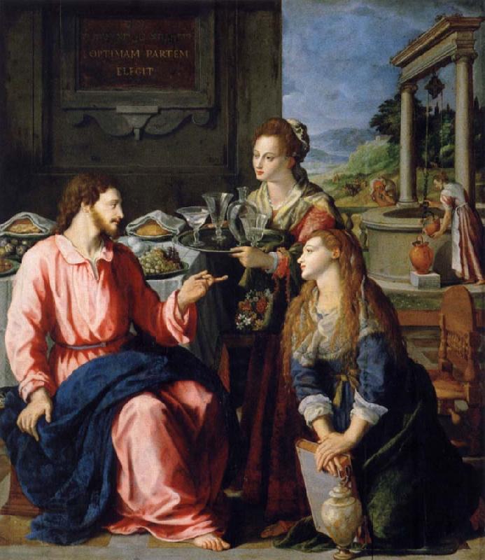 ALLORI Alessandro Museum art historic Christ with Maria and Marta oil painting picture